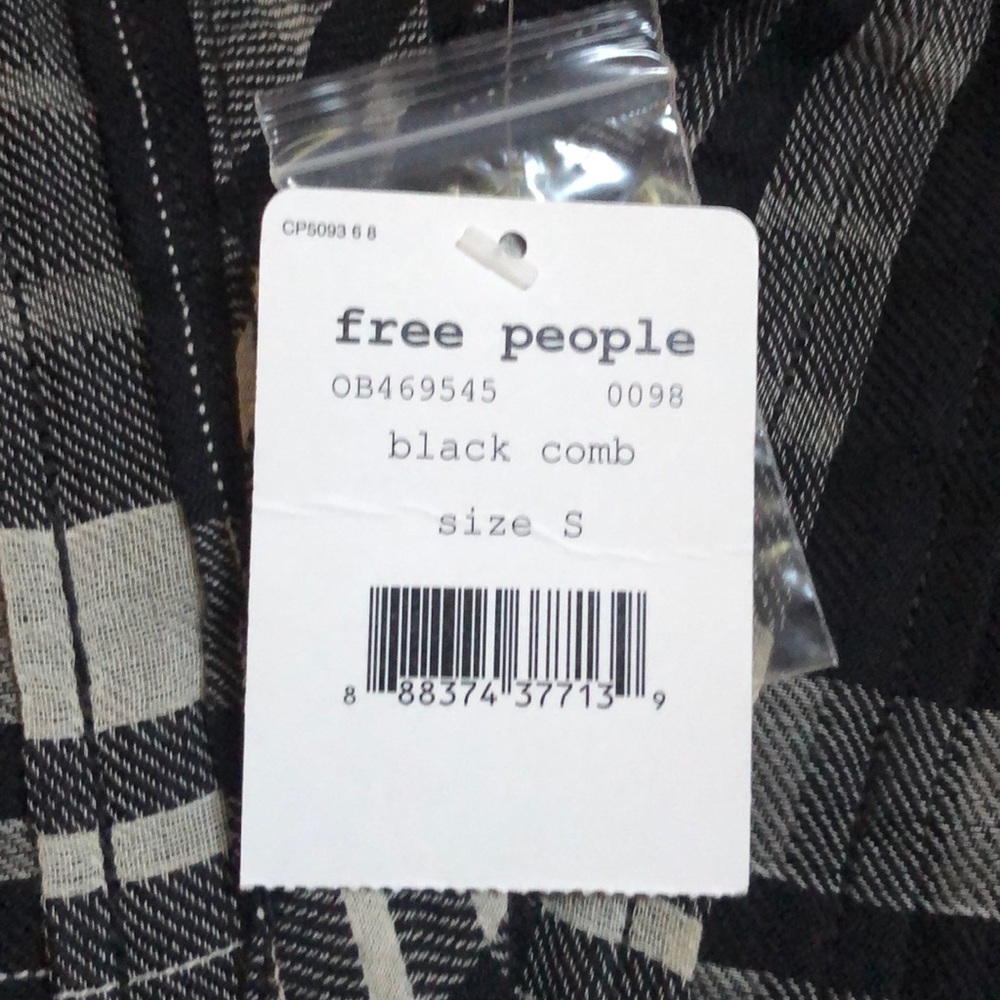 NWT Free People plaid baby blues tunic babydoll - Picture 5 of 7